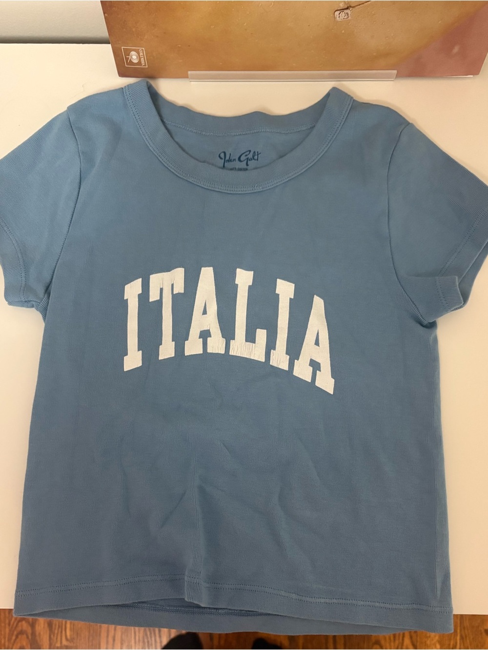 Brandy Melville 'Italia' Blue Graphic Tee